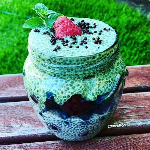 Vegan Matcha Vanilla Chia Pudding