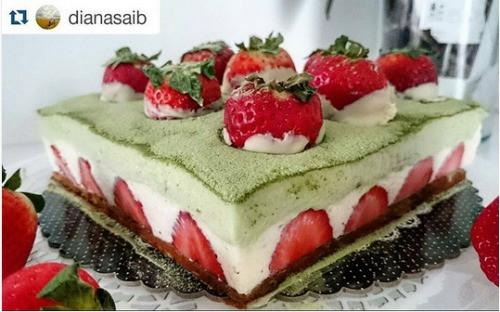 White Chocolate Matcha Mousse Cake
