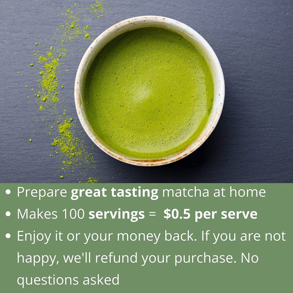 Organic Matcha Ceremonial Grade - 100g Bag (3.5oz)
