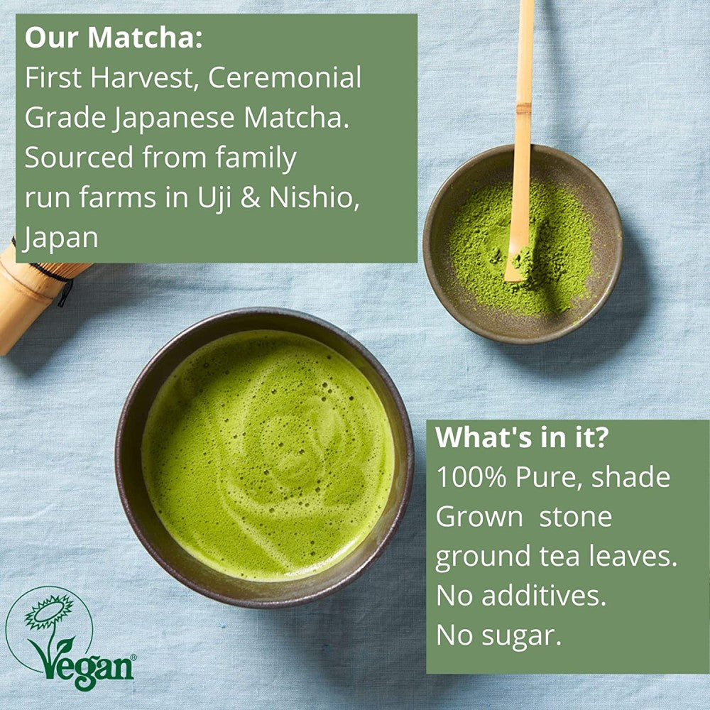 Organic Matcha Ceremonial Grade - 100g Bag (3.5oz)