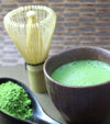 Matcha whisk with tea bowl and spoon
