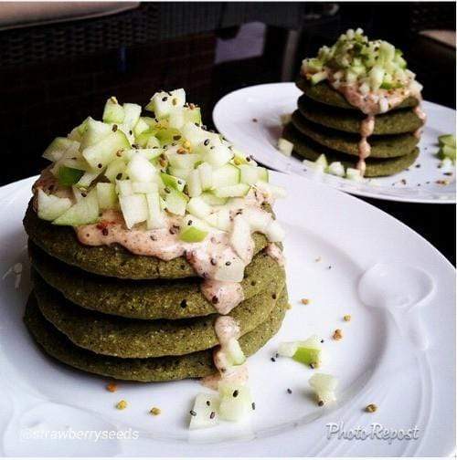 Homemade Matcha Green Tea Pancakes