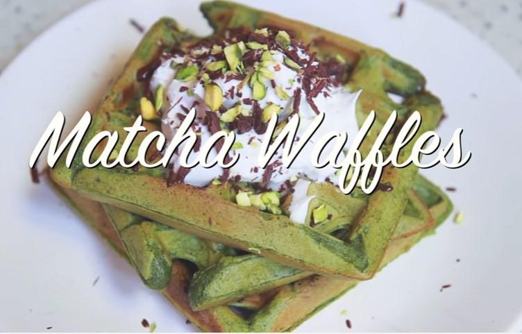 Dairy-free Green Tea Matcha Waffles