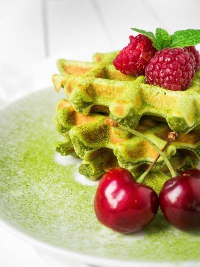 Matcha Green Tea Waffles