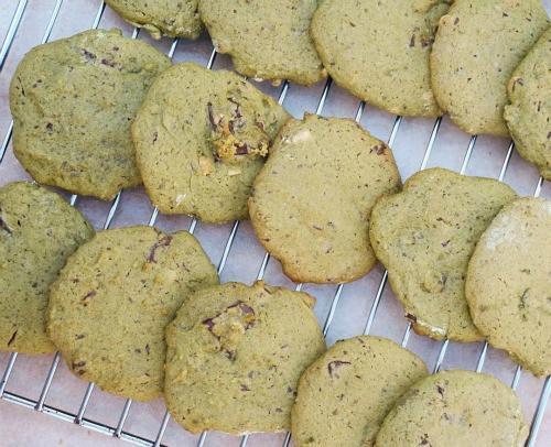 Green tea Chocolate Chip Vegan Cookies