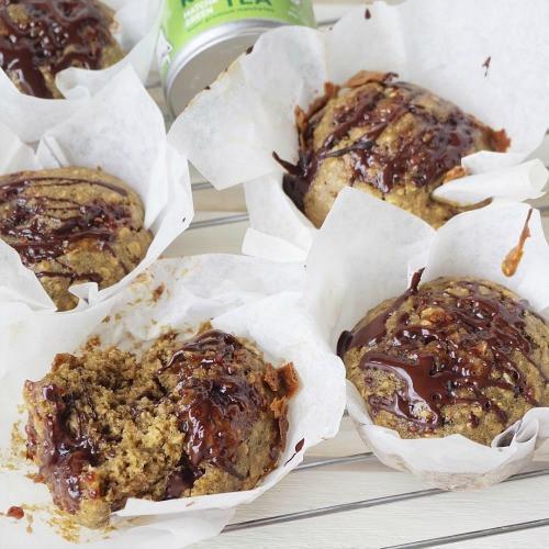 Oat & Jam Matcha Green Tea Muffins