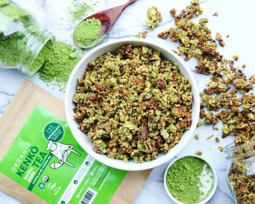 Homemade Vegan Matcha Green Tea Granola