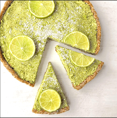 Vegan Matcha Coconut Lime Tart
