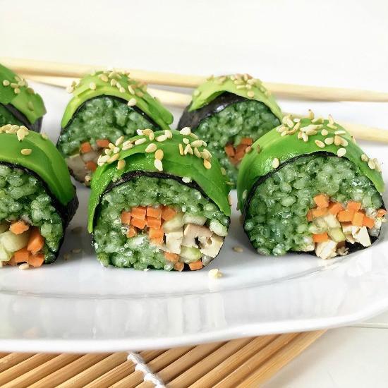 Avocado Matcha Green Tea Sushi