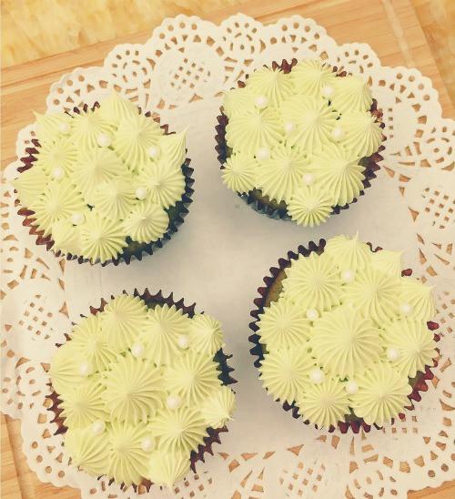 Double Matcha Buttercream Cupcakes