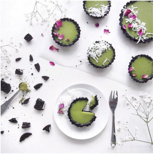 Mini Matcha Oreo Tarts + Coconut Sprinkles