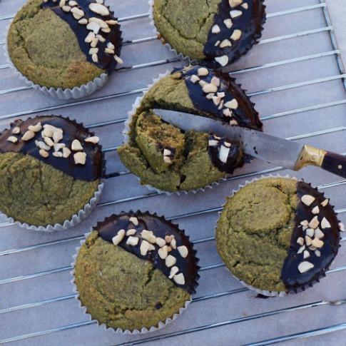 Vegan Matcha Green Tea Banana Muffins