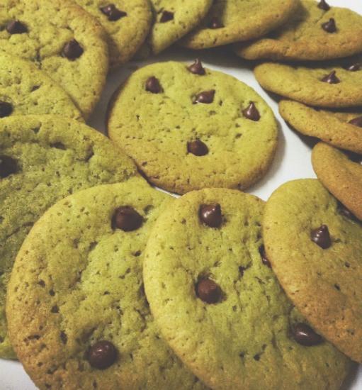 Easy Chocolate Chip Green Tea Cookies