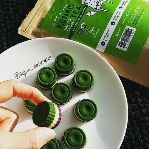 Tri-colored Vegan Raw Green Tea Chocolate